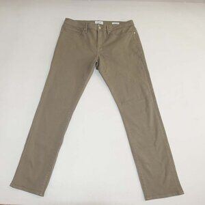 Frame Men's L' Homme Slim Jeans Size 36 x 32 Garage Fatigue Beige Mid Rise Denim